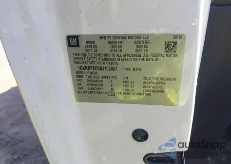 2011 GMC Acadia Sle z USA, uszkodzony, nr VIN 1GKKRPED5BJ190057